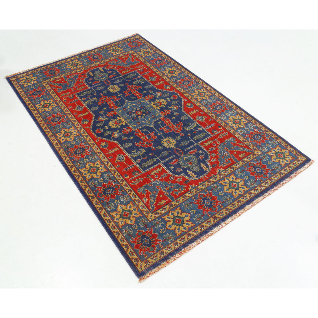 Alfombra Gulshan de lana y seda de bambú - 3'10'' x 6'0''