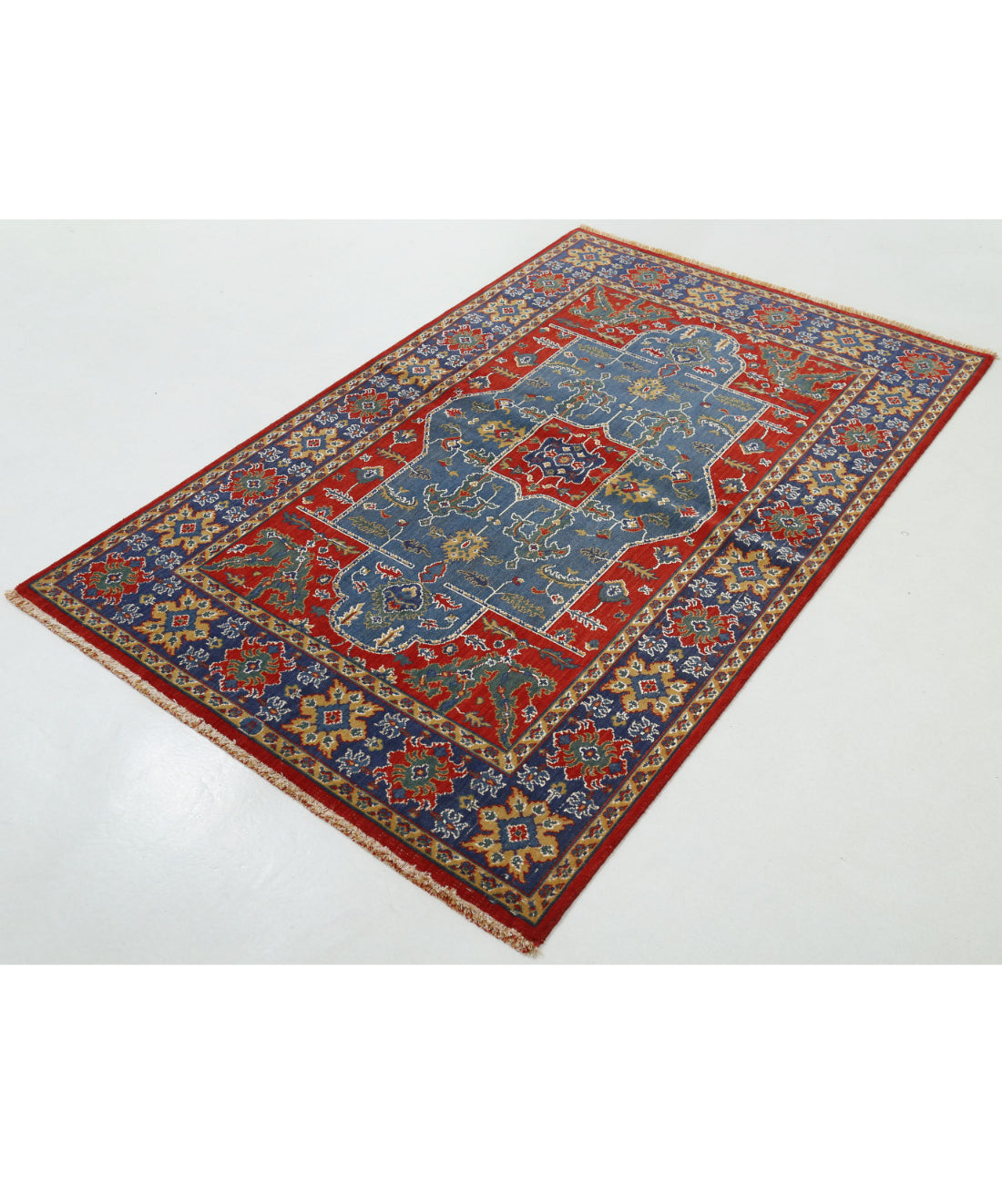 Alfombra Gulshan de lana y seda de bambú - 3'10'' x 6'0''