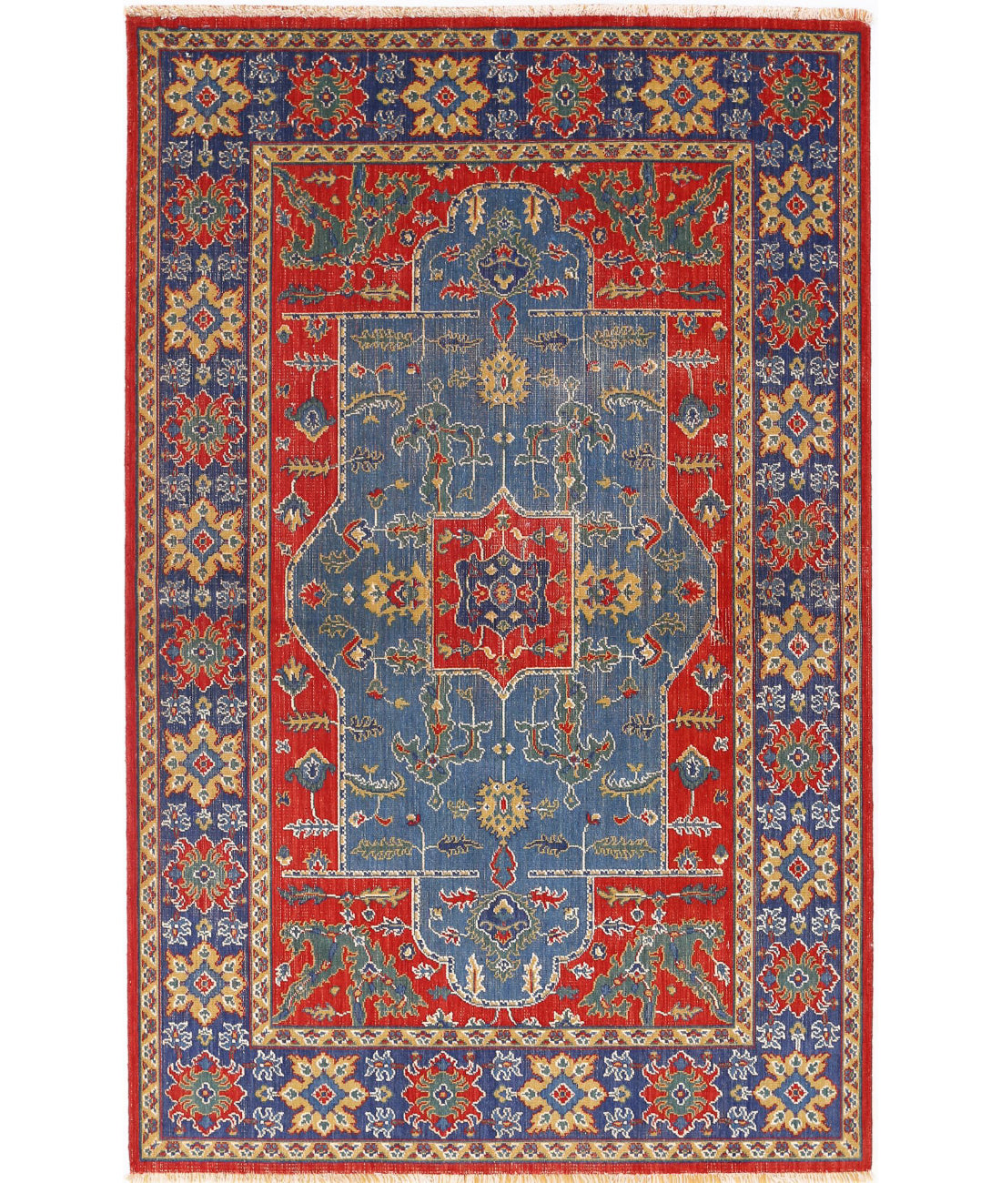 Alfombra Gulshan de lana y seda de bambú - 3'10'' x 6'0''