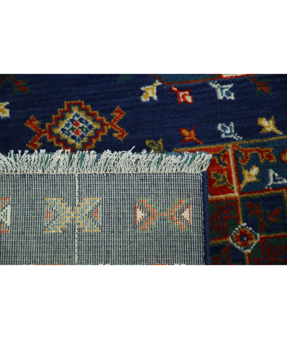 Gulshan Wool & Bamboo Silk Rug - 3'10'' x 6'0'' 3'10'' x 6'0'' (115 X 180) / Blue / Red
