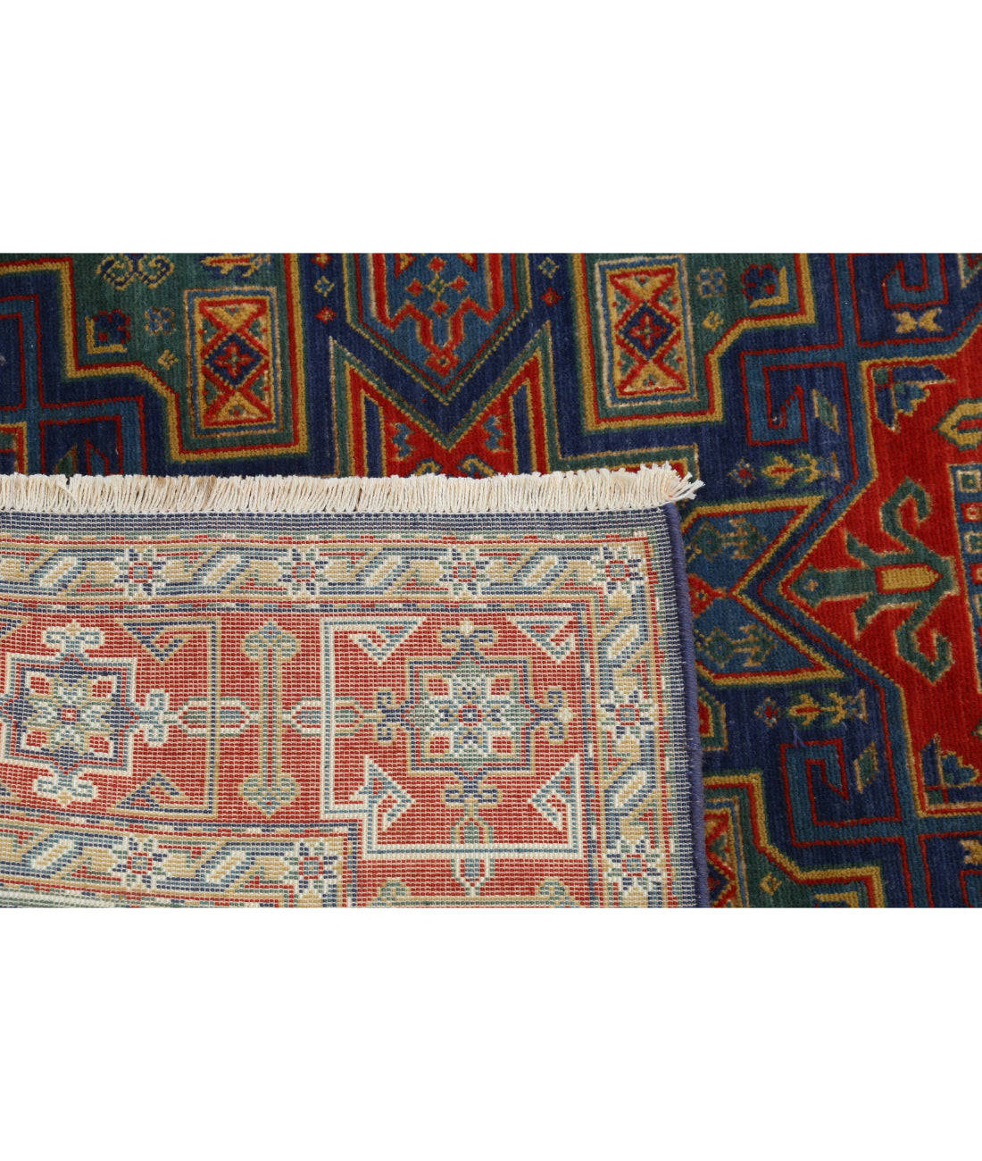 Gulshan Wool & Bamboo Silk Rug - 4'0'' x 5'9'' 4'0'' x 5'9'' (120 X 173) / Blue / Red