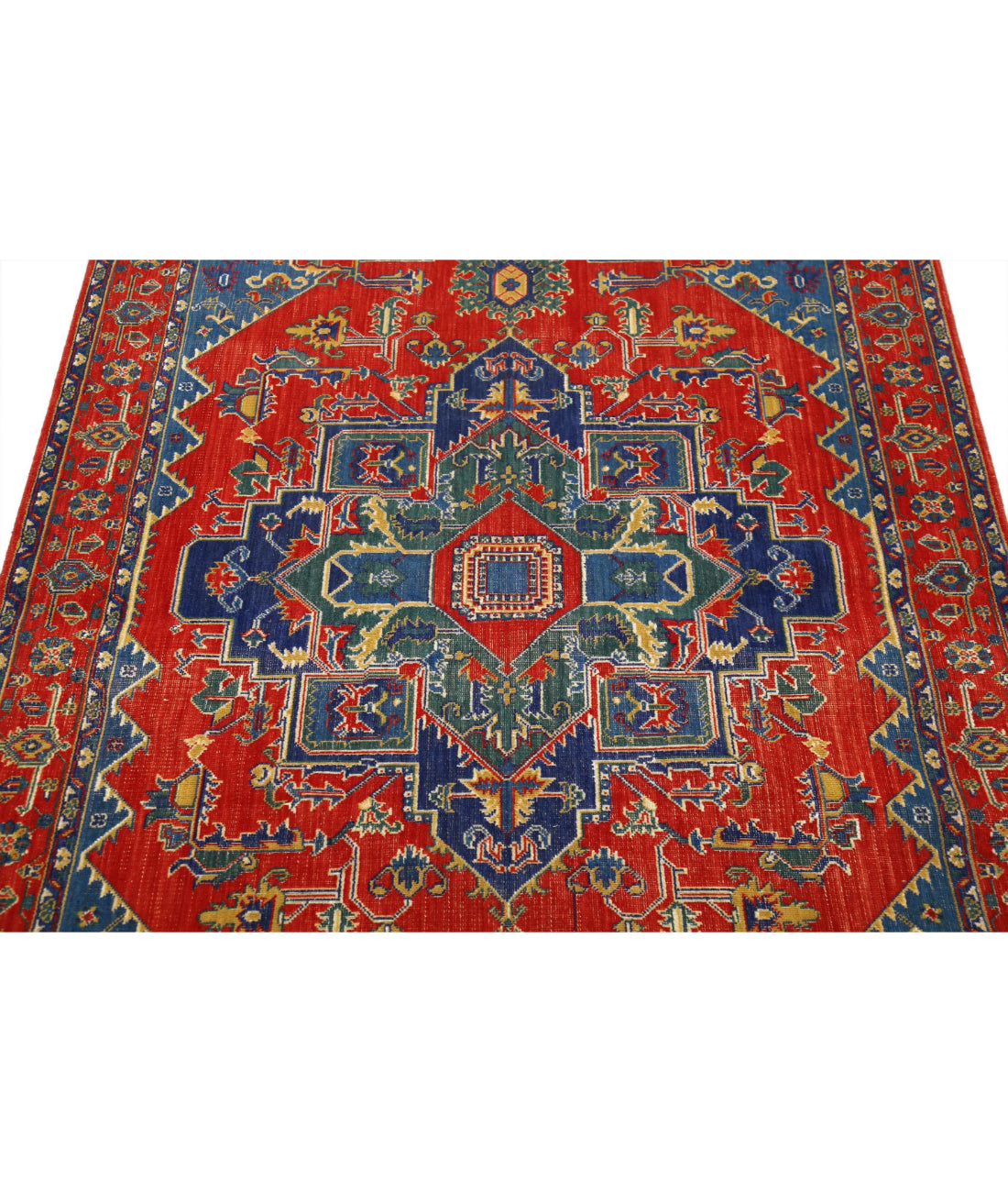 Gulshan Wool & Bamboo Silk Rug - 3'10'' x 6'0'' 3'10'' x 6'0'' (115 X 180) / Red / Blue