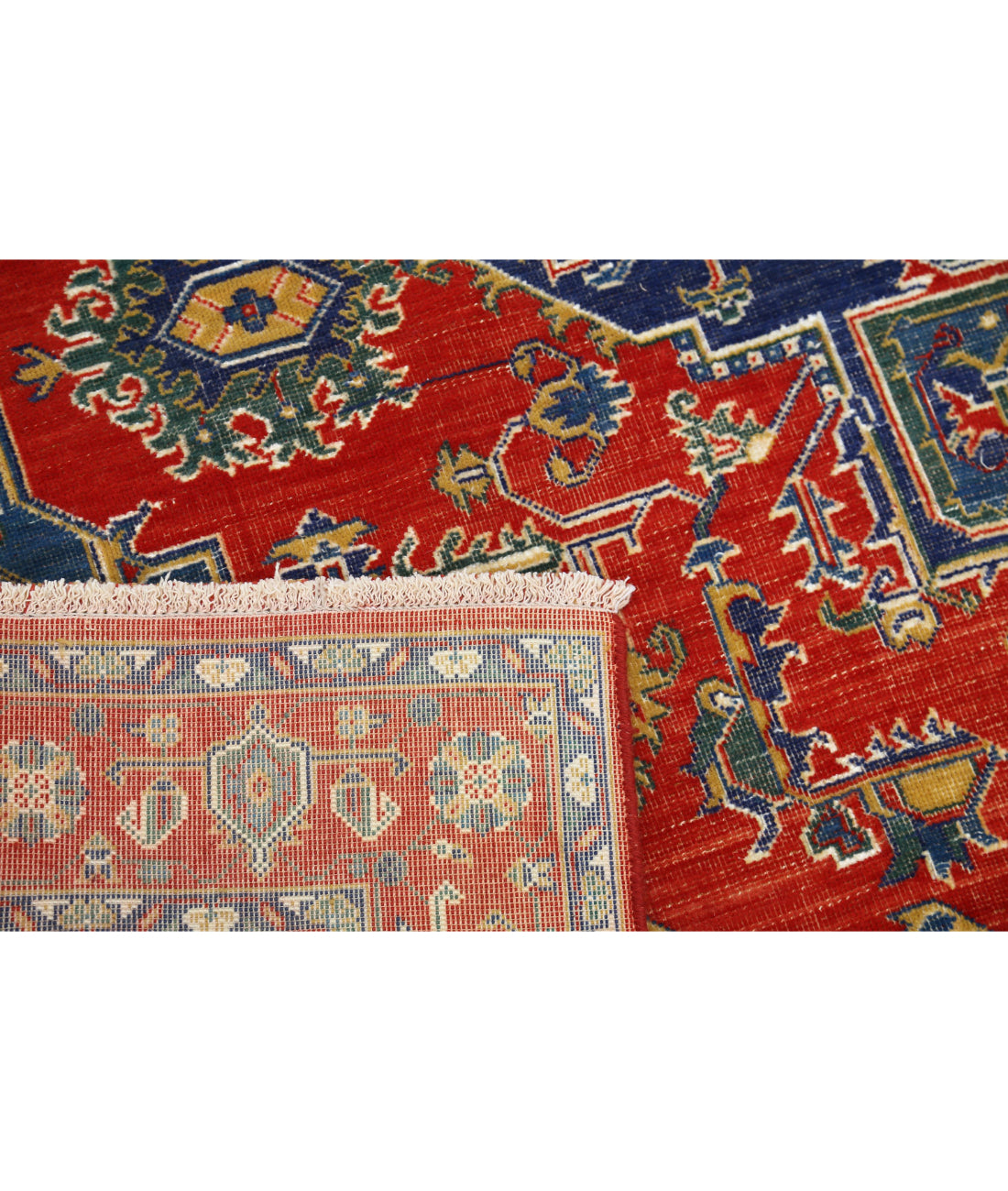 Gulshan Wool & Bamboo Silk Rug - 3'10'' x 6'0'' 3'10'' x 6'0'' (115 X 180) / Red / Blue