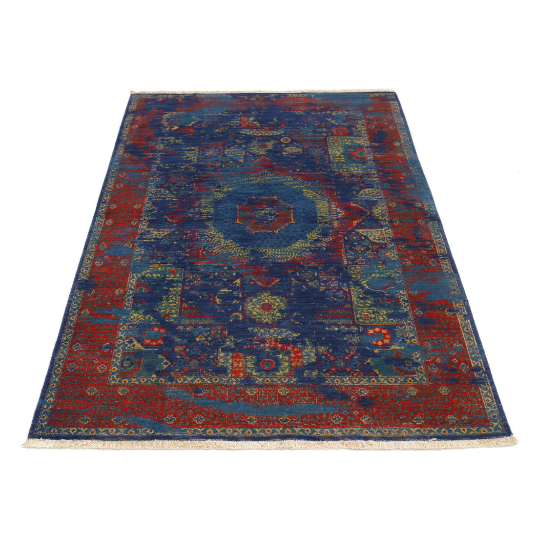 Alfombra Gulshan de lana y seda de bambú - 3'11'' x 5'9''