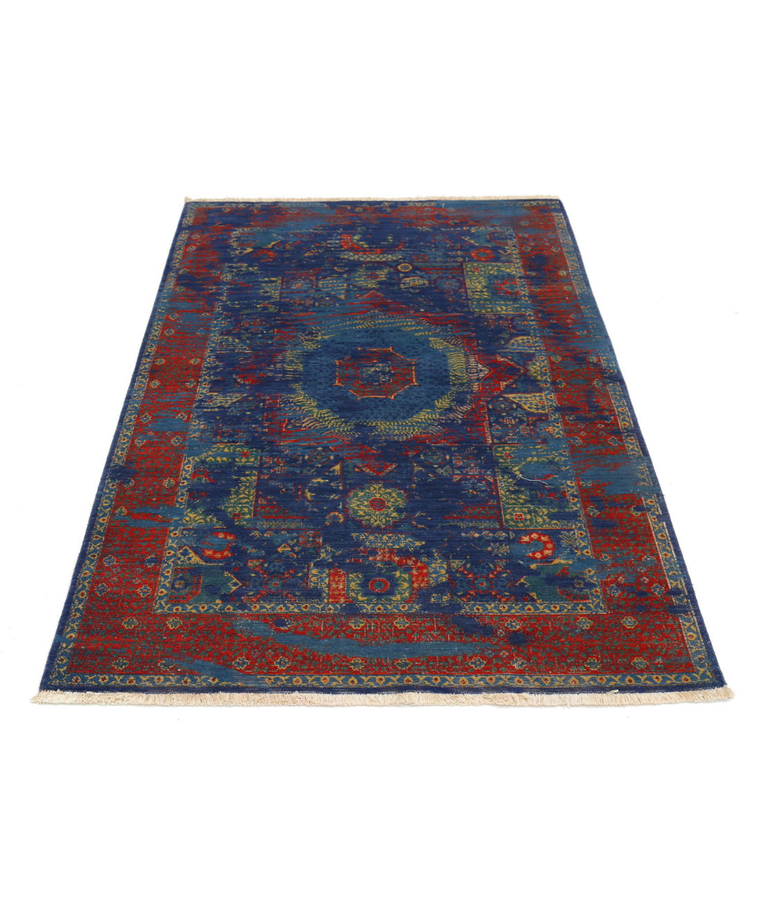 Alfombra Gulshan de lana y seda de bambú - 3'11'' x 5'9''