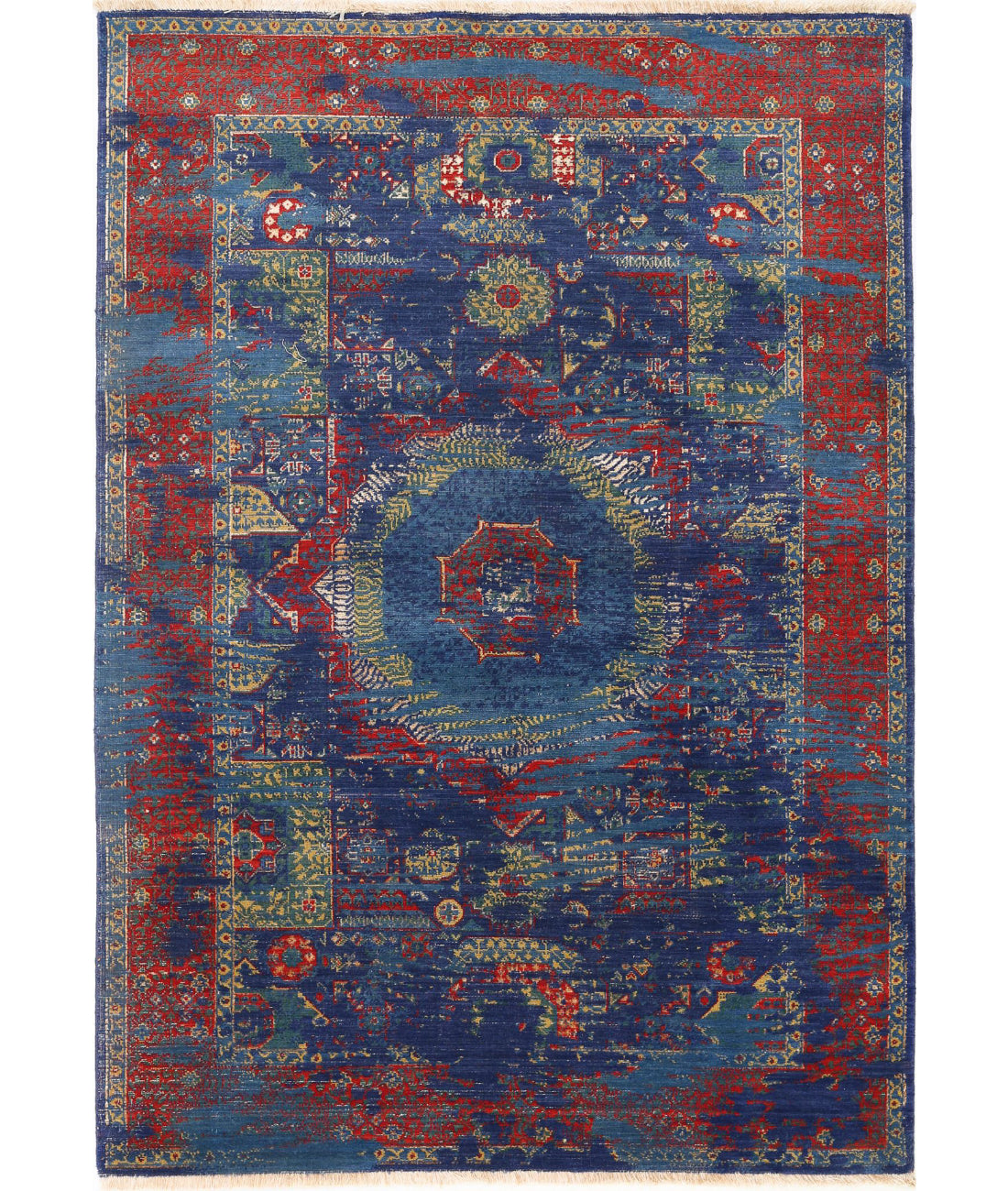 Alfombra Gulshan de lana y seda de bambú - 3'11'' x 5'9''