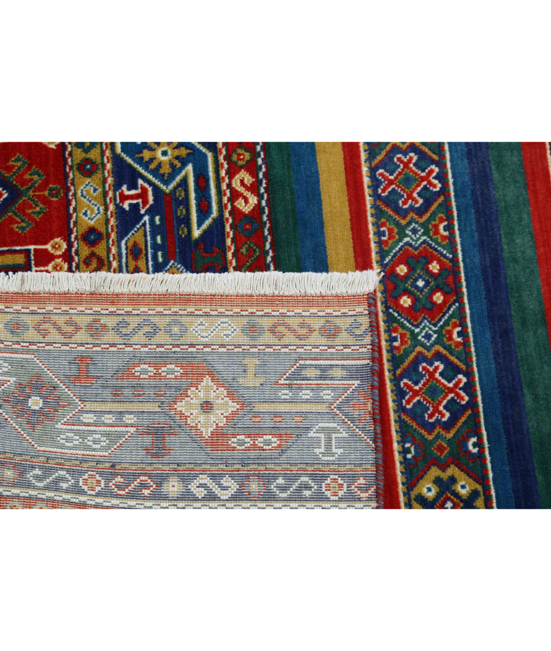 Gulshan Wool & Bamboo Silk Rug - 4'0'' x 5'10'' 4'0'' x 5'10'' (120 X 175) / Blue / Green