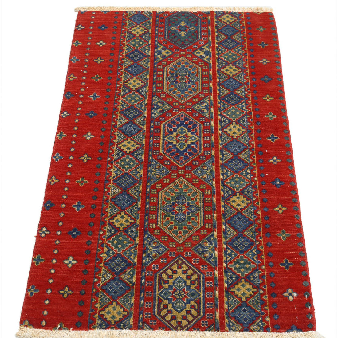 Alfombra Gulshan de lana y seda de bambú - 2'1'' x 3'10''