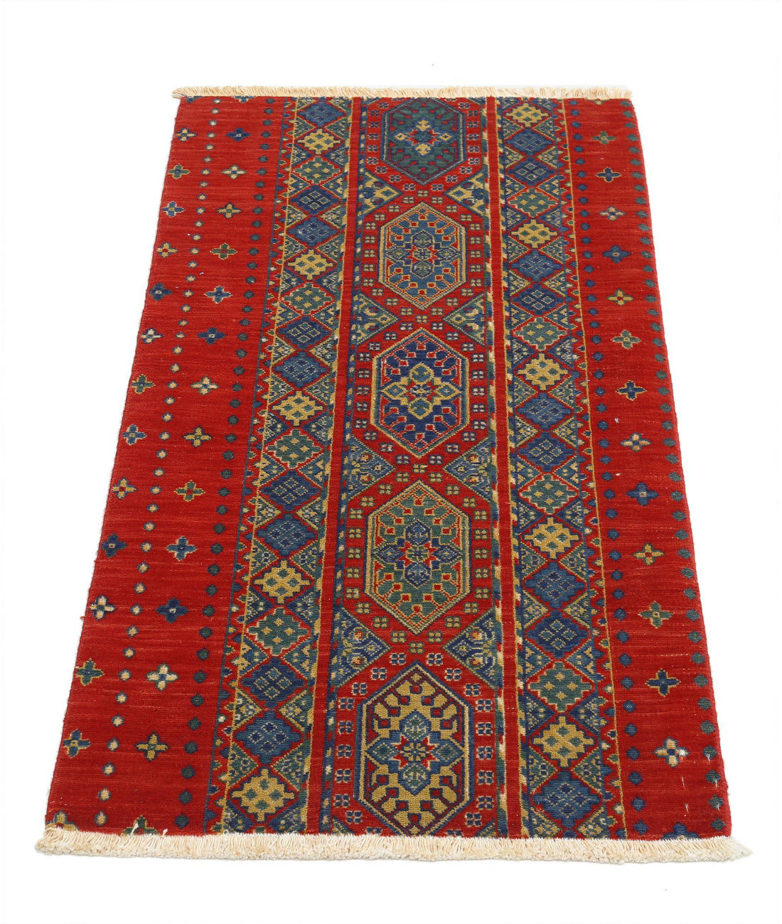 Alfombra Gulshan de lana y seda de bambú - 2'1'' x 3'10''