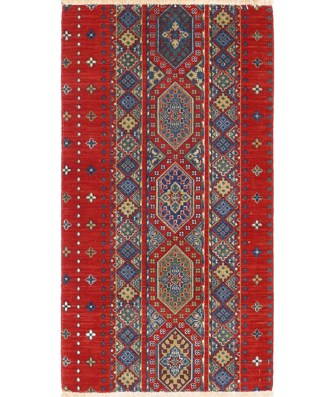 Alfombra Gulshan de lana y seda de bambú - 2'1'' x 3'10''