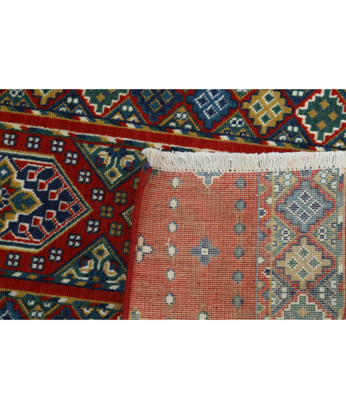 Gulshan Wool & Bamboo Silk Rug - 2'2'' x 3'10'' 2'2'' x 3'10'' (65 X 115) / Red / Green