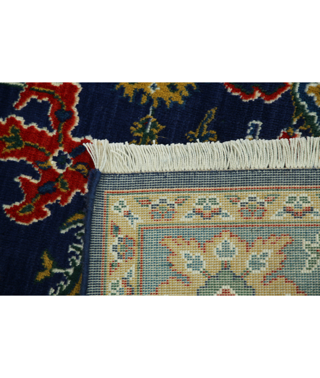 Gulshan Wool & Bamboo Silk Rug - 4'0'' x 5'10'' 4'0'' x 5'10'' (120 X 175) / Blue / Red