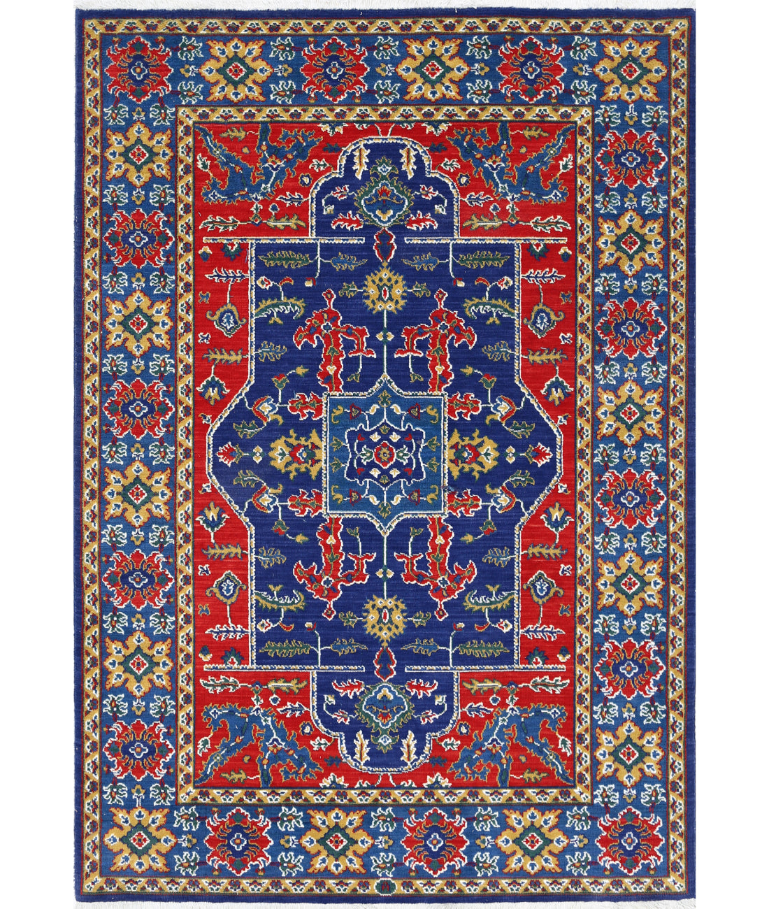 Gulshan Wool & Bamboo Silk Rug - 4'0'' x 5'10''