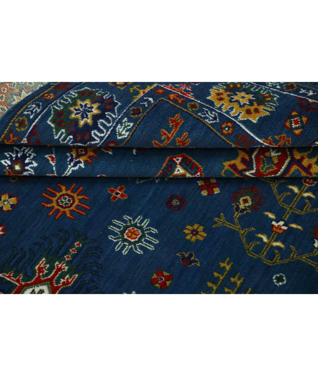 Gulshan Wool & Bamboo Silk Rug - 3'10'' x 6'0'' 3'10'' x 6'0'' (115 X 180) / Blue / Red