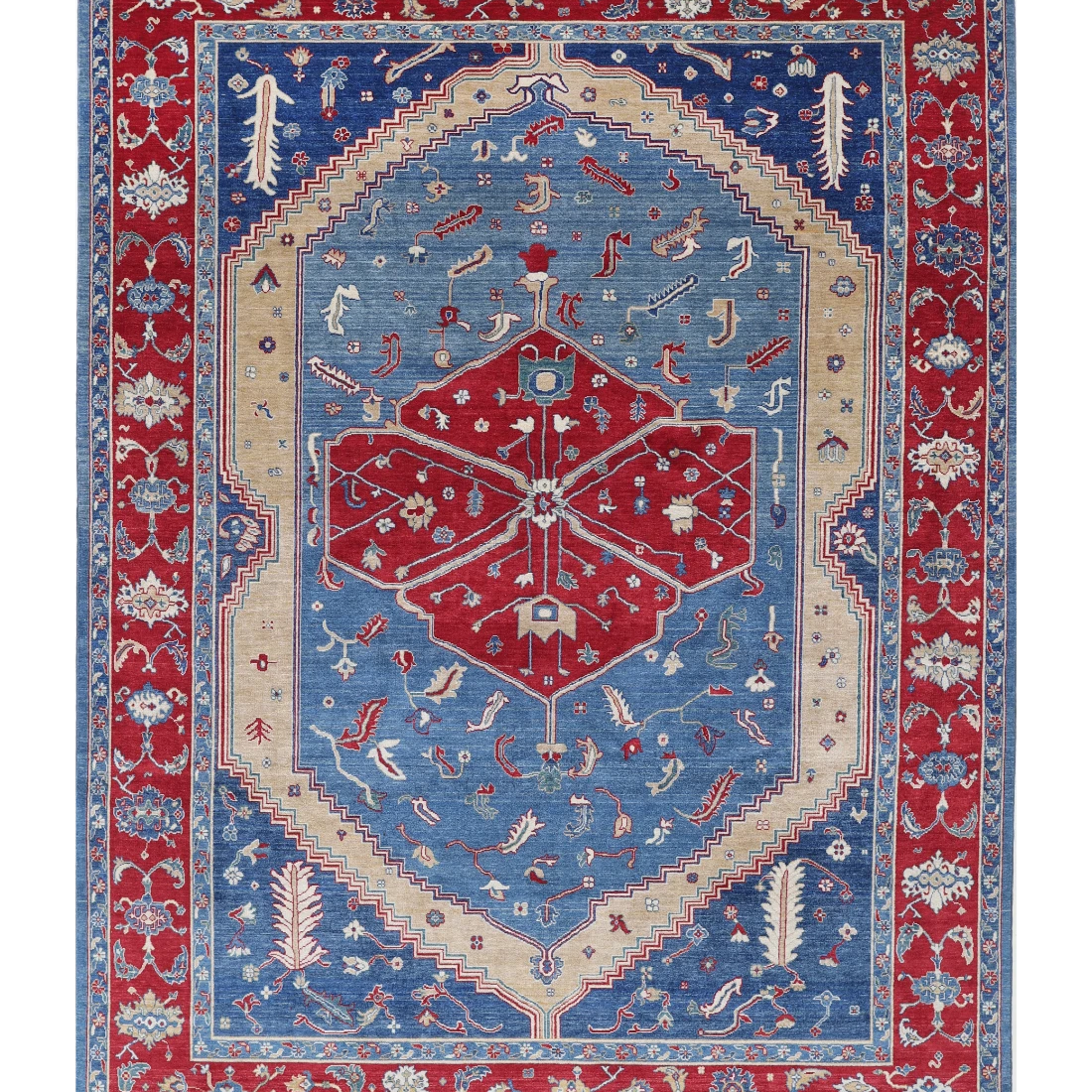 Power Loomed Heriz Wool Rug 8' 2" X 11' 8"