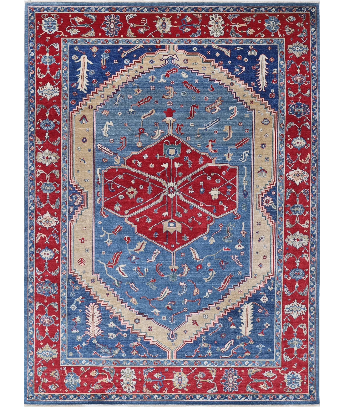 Power Loomed Heriz Wool Rug 8' 2" X 11' 8"