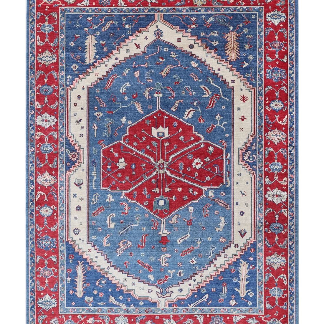 Power Loomed Heriz Wool Rug 8' 2" X 11' 8"