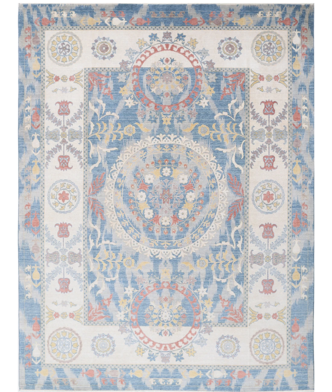 Power Loomed Ikat Wool Rug 8' 10" X 11' 10"