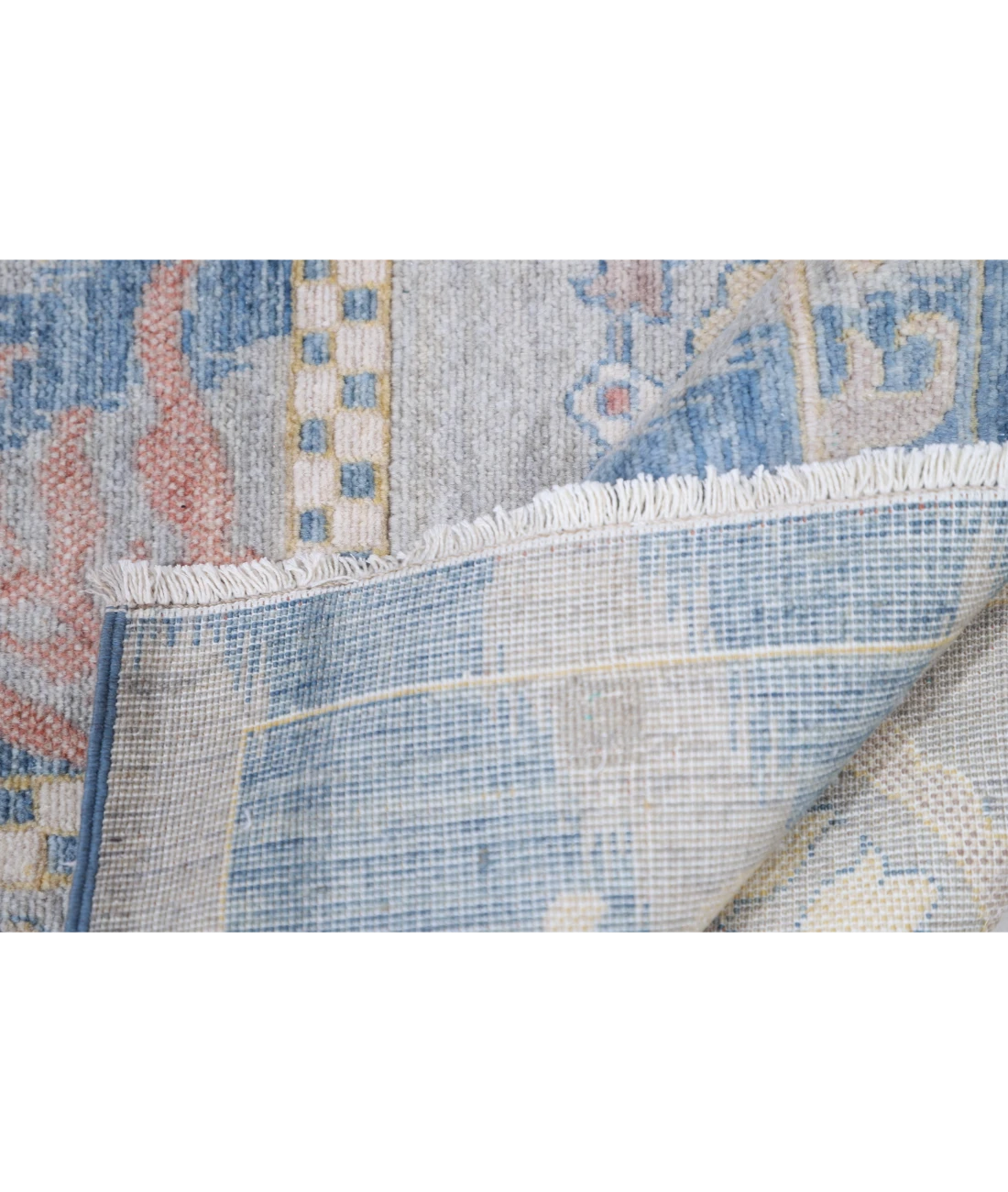 Power Loomed Ikat Wool Rug 8' 10" X 11' 11" 8' 10" X 11' 11" (269 X 363) / Blue / Grey