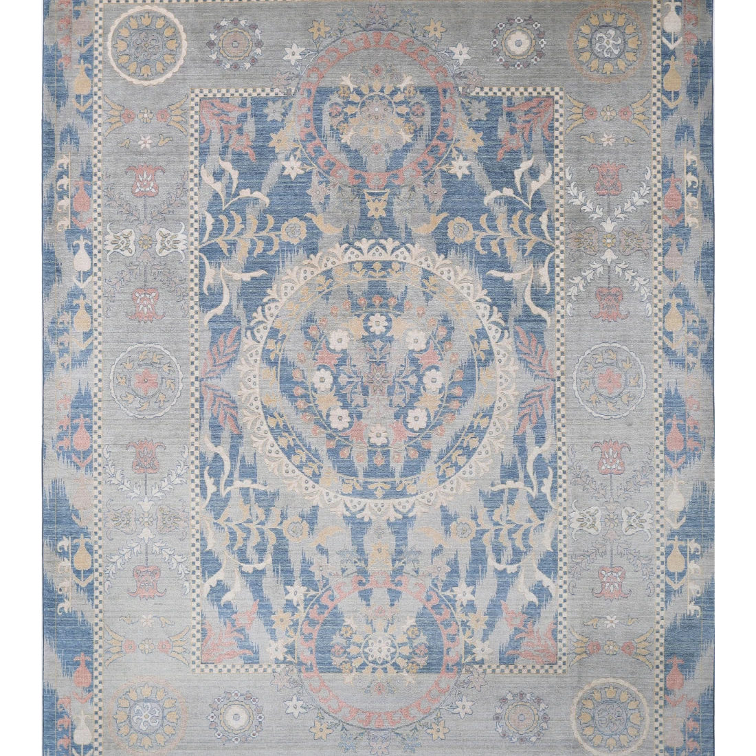 Power Loomed Ikat Wool Rug 8' 10" X 11' 11"
