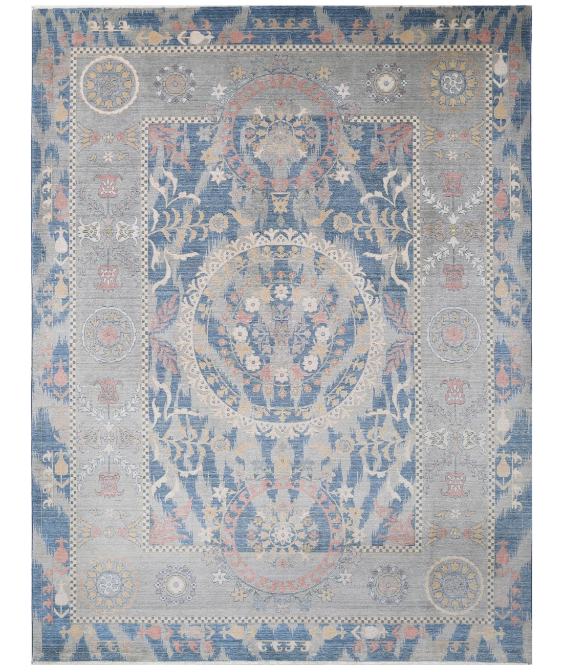 Power Loomed Ikat Wool Rug 8' 10" X 11' 11"
