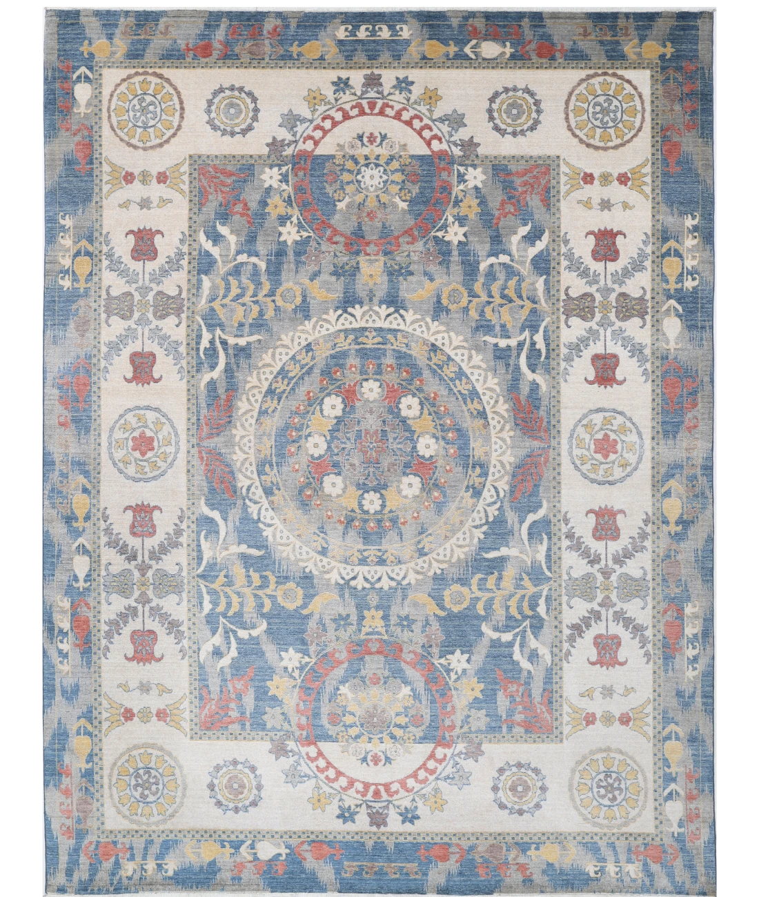 Power Loomed Ikat Wool Rug 8' 10" X 11' 10"
