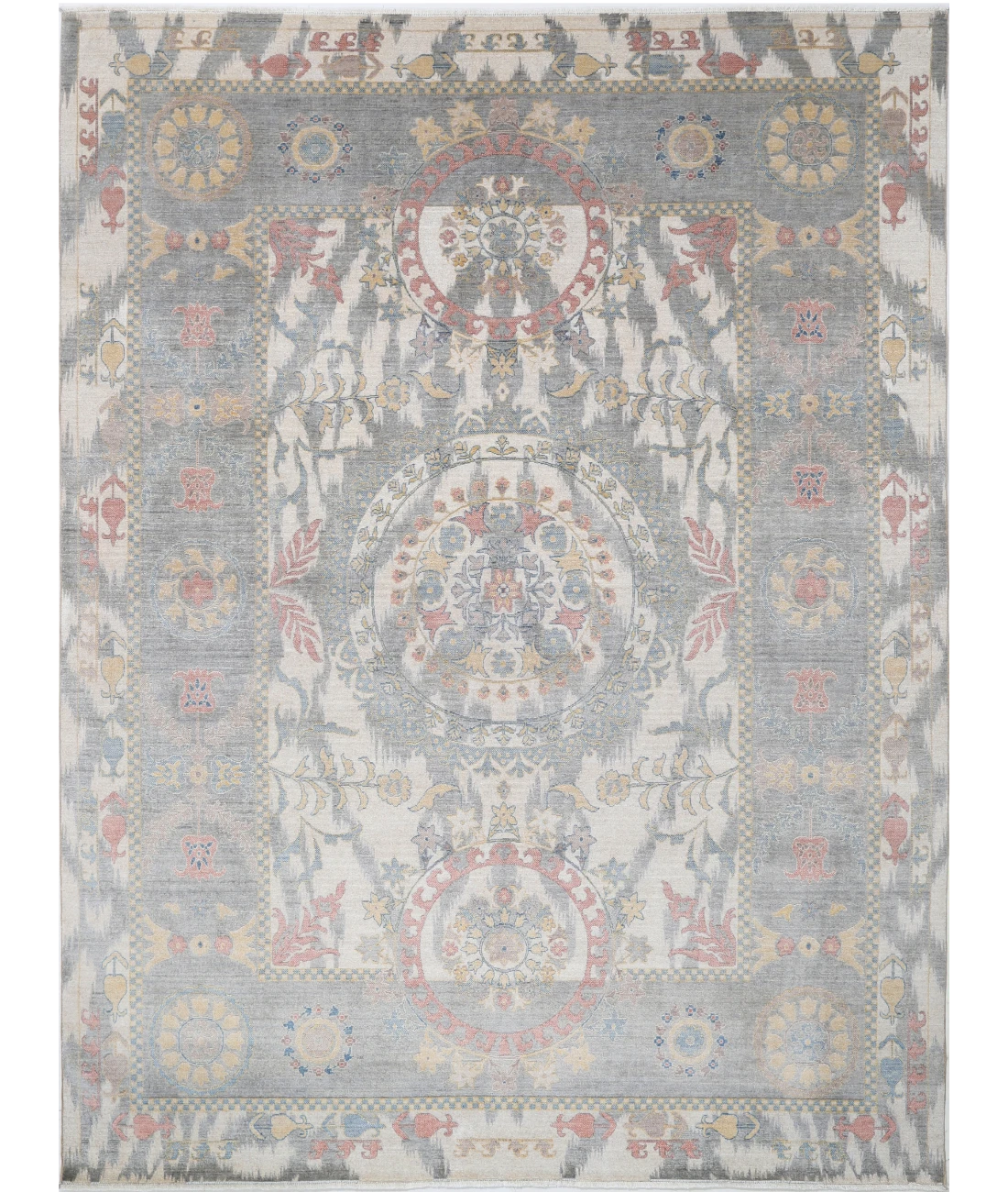 Power Loomed Ikat Wool Rug 8' 10" X 11' 11"