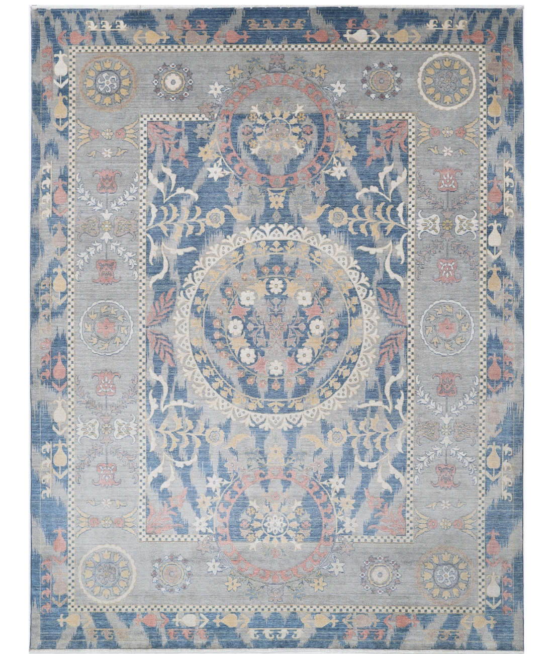 Power Loomed Ikat Wool Rug 8' 11" X 11' 11"
