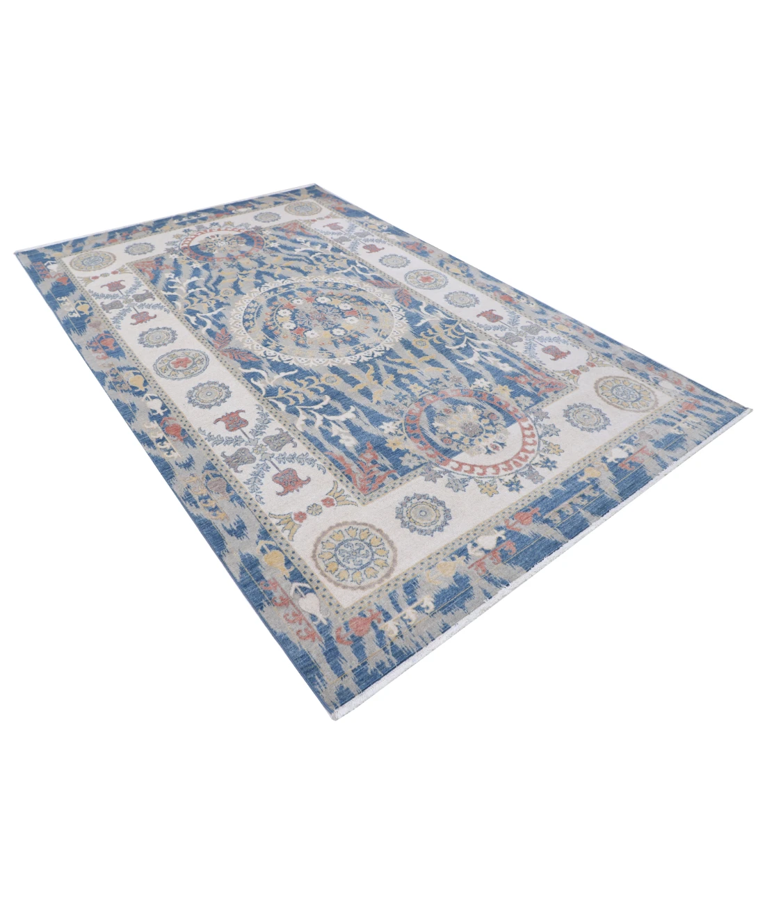 Power Loomed Ikat Wool Rug 6' 5" X 9' 11"