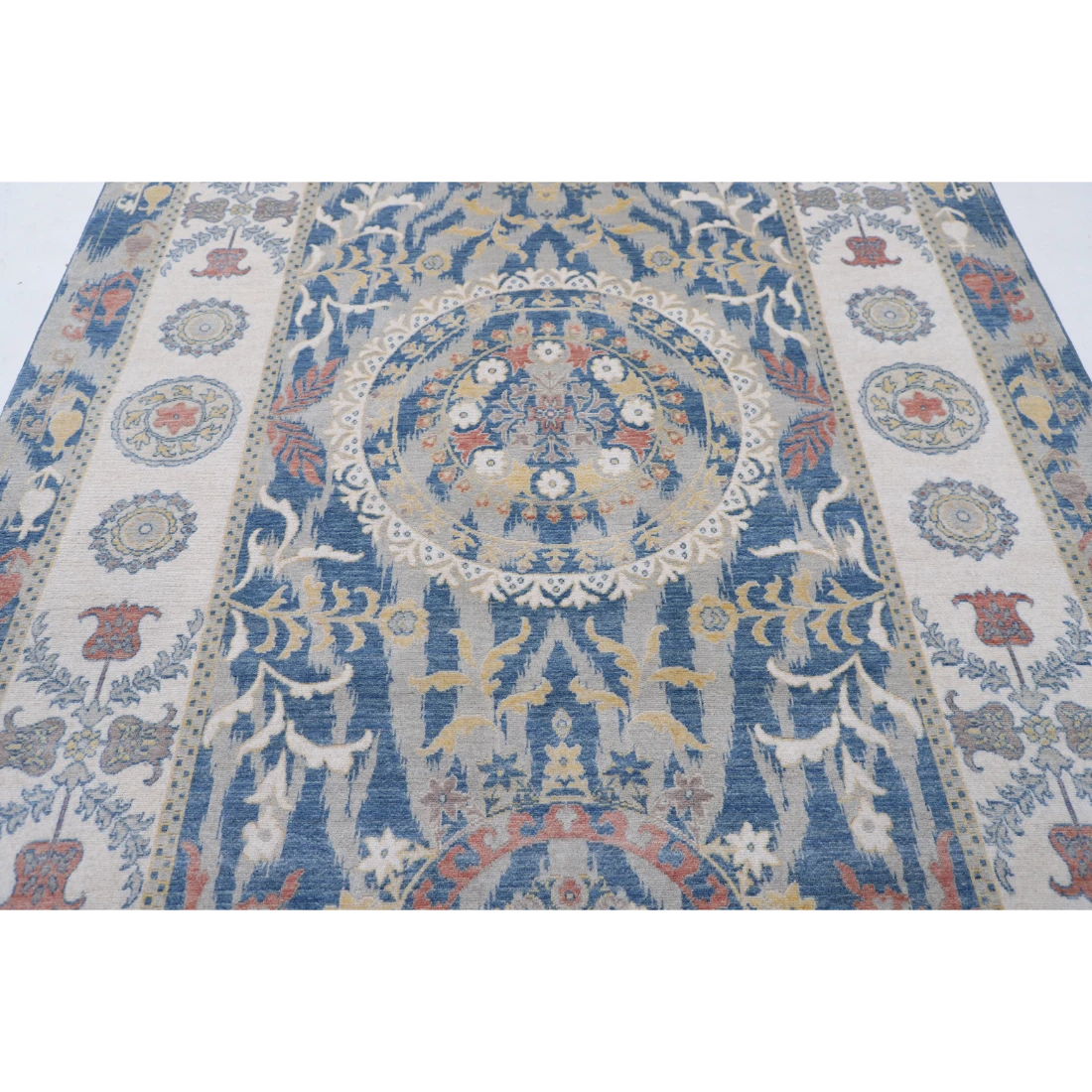 Power Loomed Ikat Wool Rug 6' 5" X 9' 11"