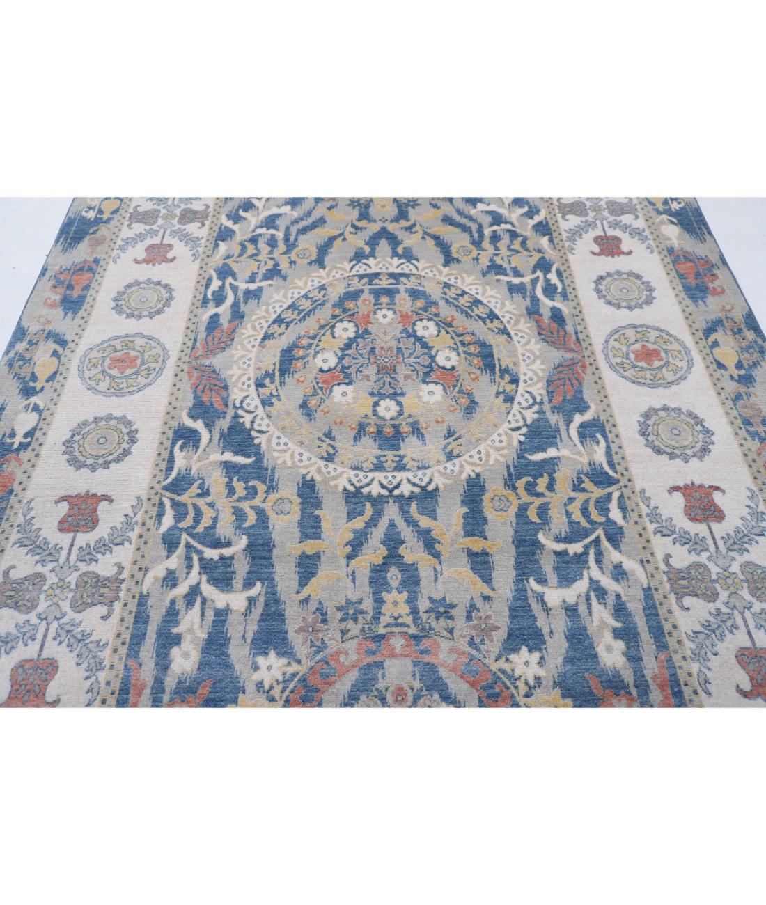Power Loomed Ikat Wool Rug 6' 5" X 9' 11"