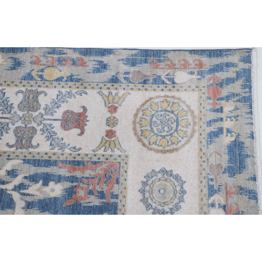 Power Loomed Ikat Wool Rug 6' 5" X 9' 11"