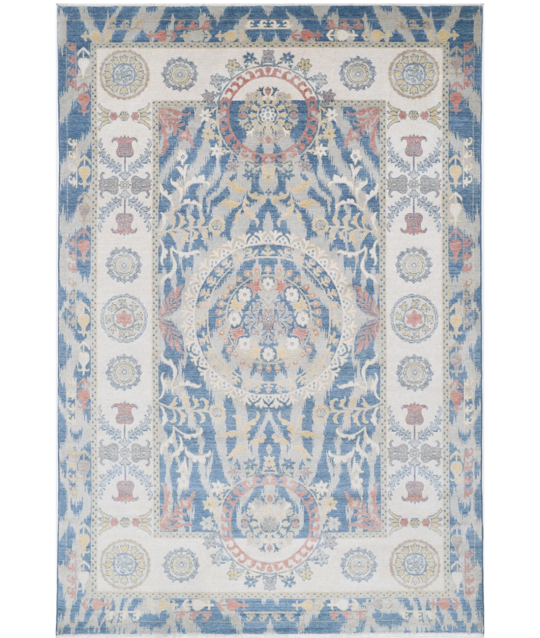 Power Loomed Ikat Wool Rug 6' 5" X 9' 11"