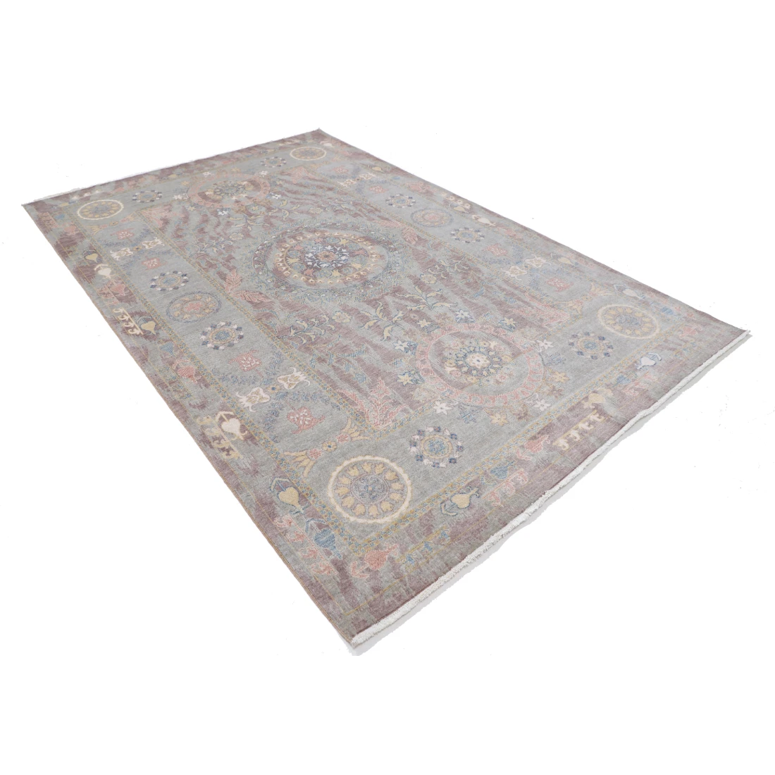 Power Loomed Ikat Wool Rug 6' 5" X 9' 11"
