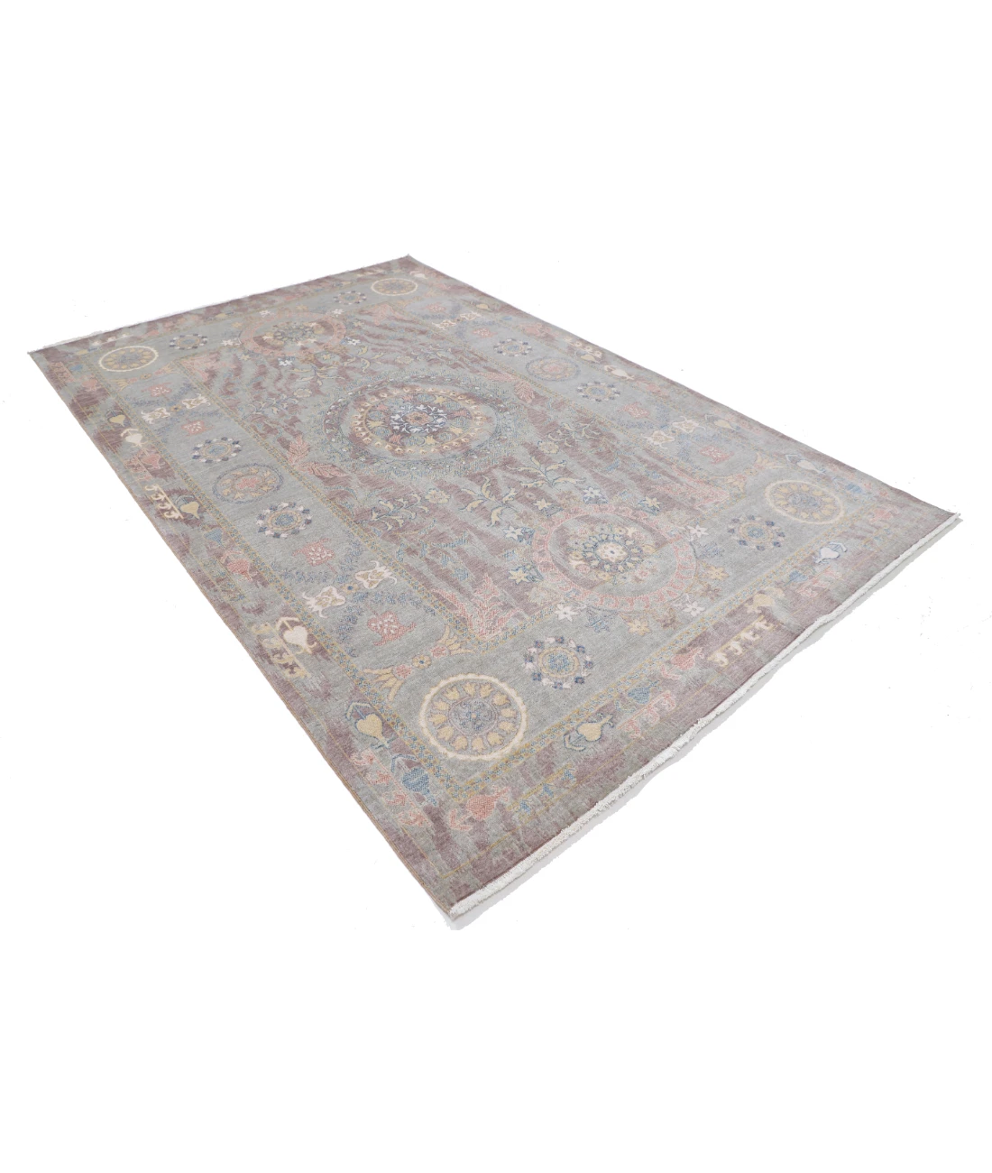 Power Loomed Ikat Wool Rug 6' 5" X 9' 11"