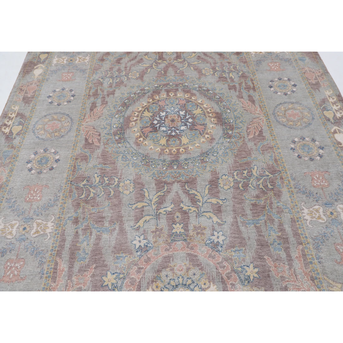 Power Loomed Ikat Wool Rug 6' 5" X 9' 11"