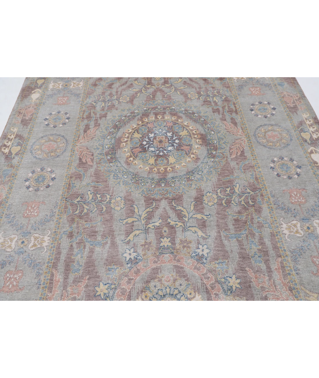 Power Loomed Ikat Wool Rug 6' 5" X 9' 11"