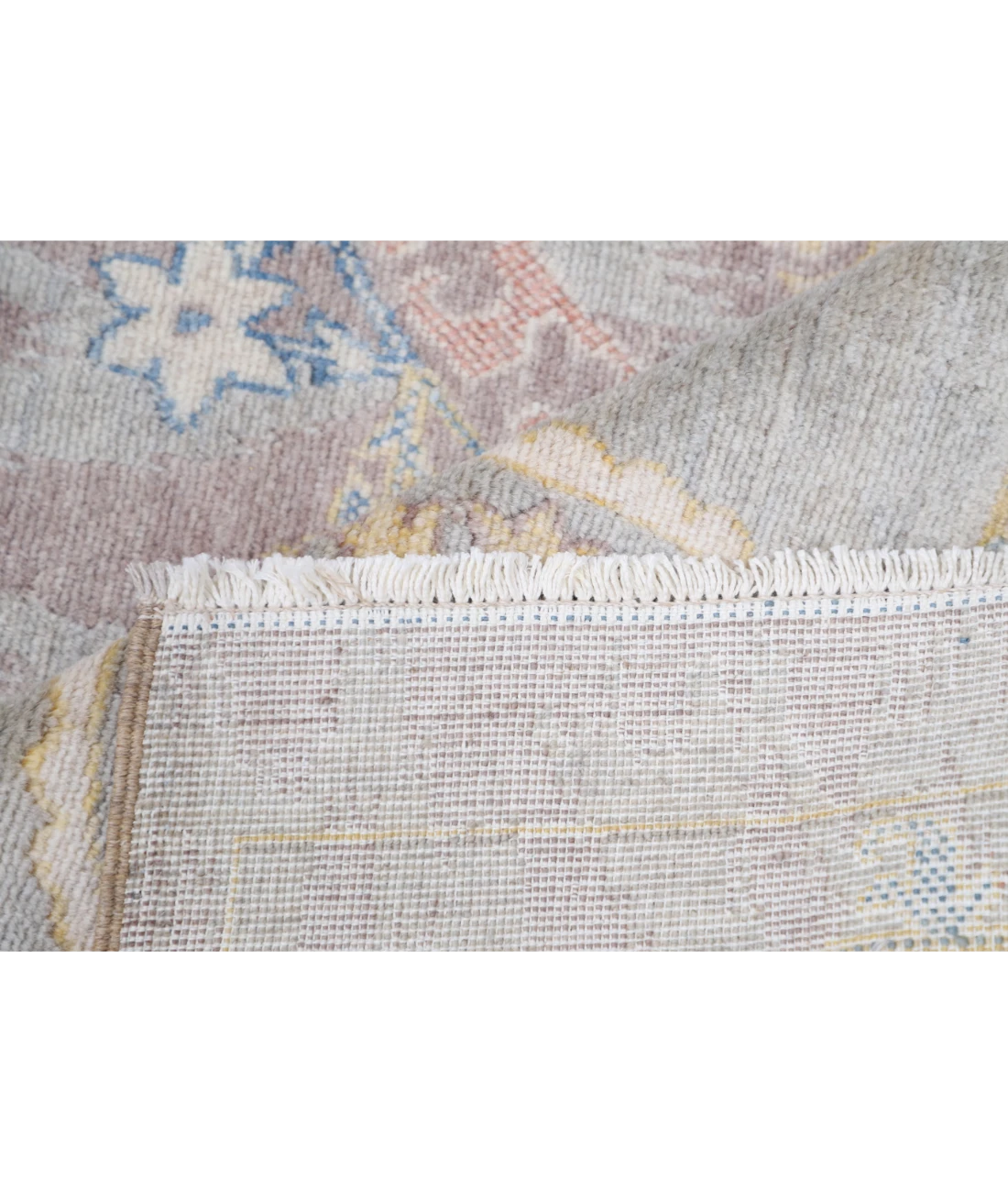 Power Loomed Ikat Wool Rug 6' 5" X 9' 11" 6' 5" X 9' 11" (196 X 302) / Brown / Blue