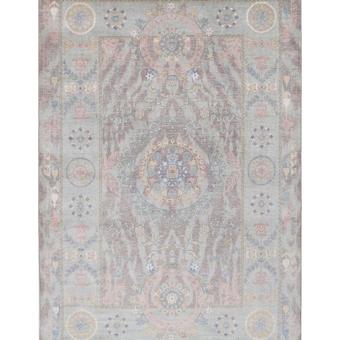 Power Loomed Ikat Wool Rug 6' 5" X 9' 11"