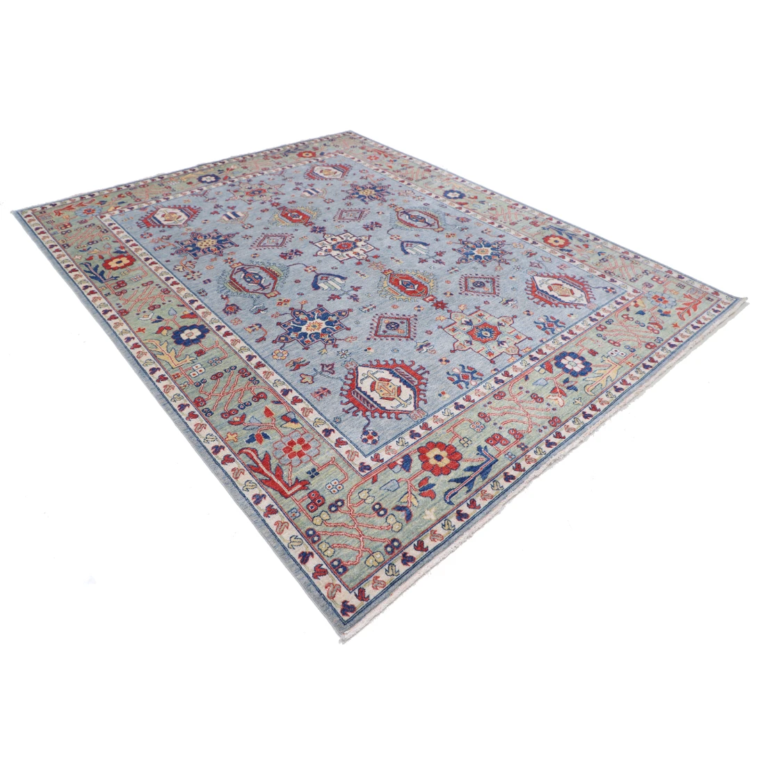 Power Loomed Kazak Wool Rug 8' 0" X 9' 11"