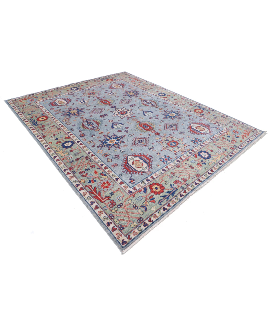 Power Loomed Kazak Wool Rug 8' 0" X 9' 11"