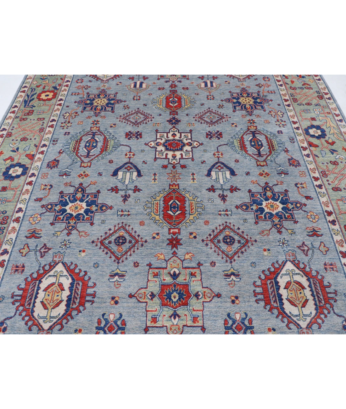 Power Loomed Kazak Wool Rug 8' 0" X 9' 11"