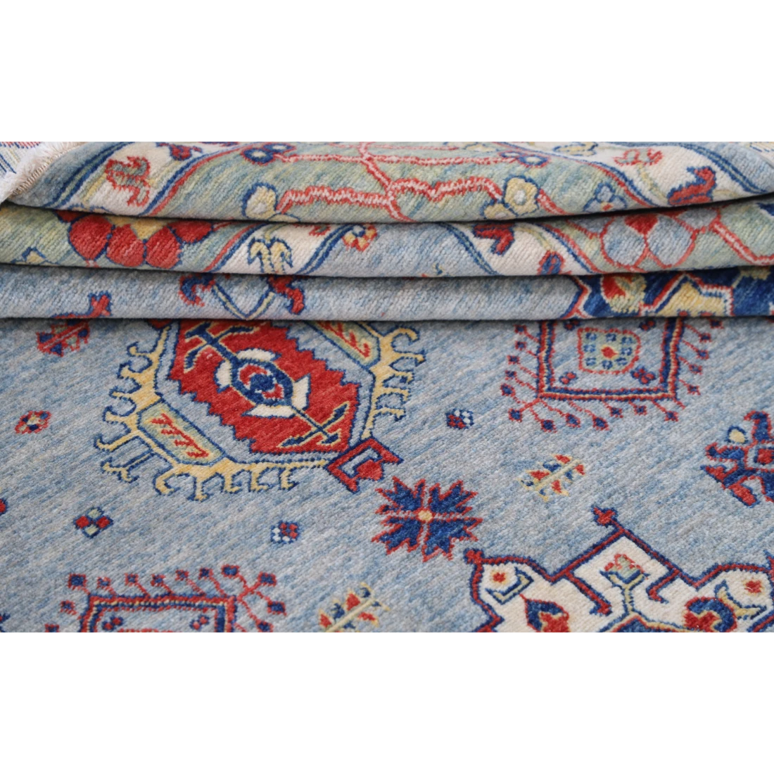 Power Loomed Kazak Wool Rug 8' 0" X 9' 11"