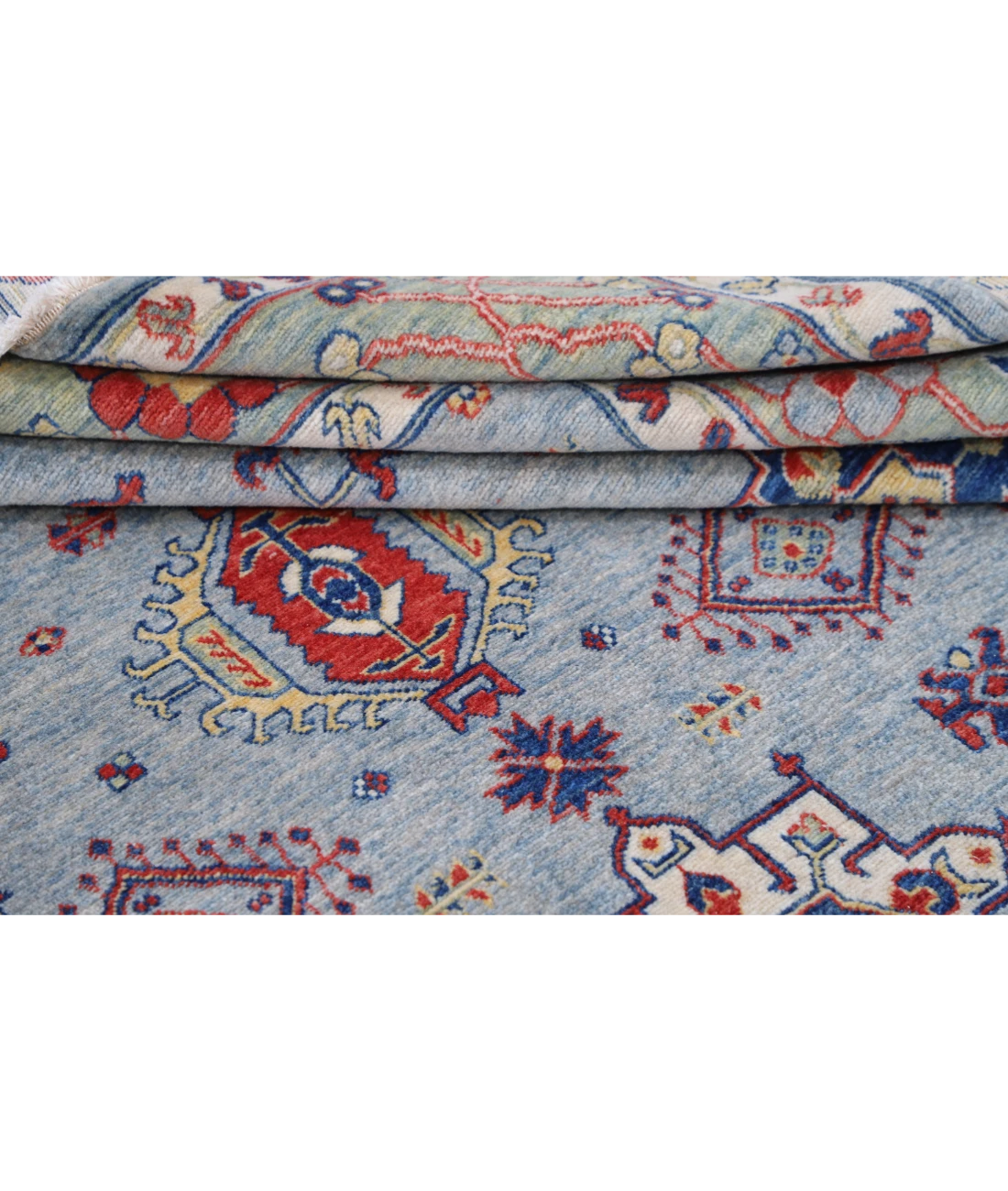 Power Loomed Kazak Wool Rug 8' 0" X 9' 11"