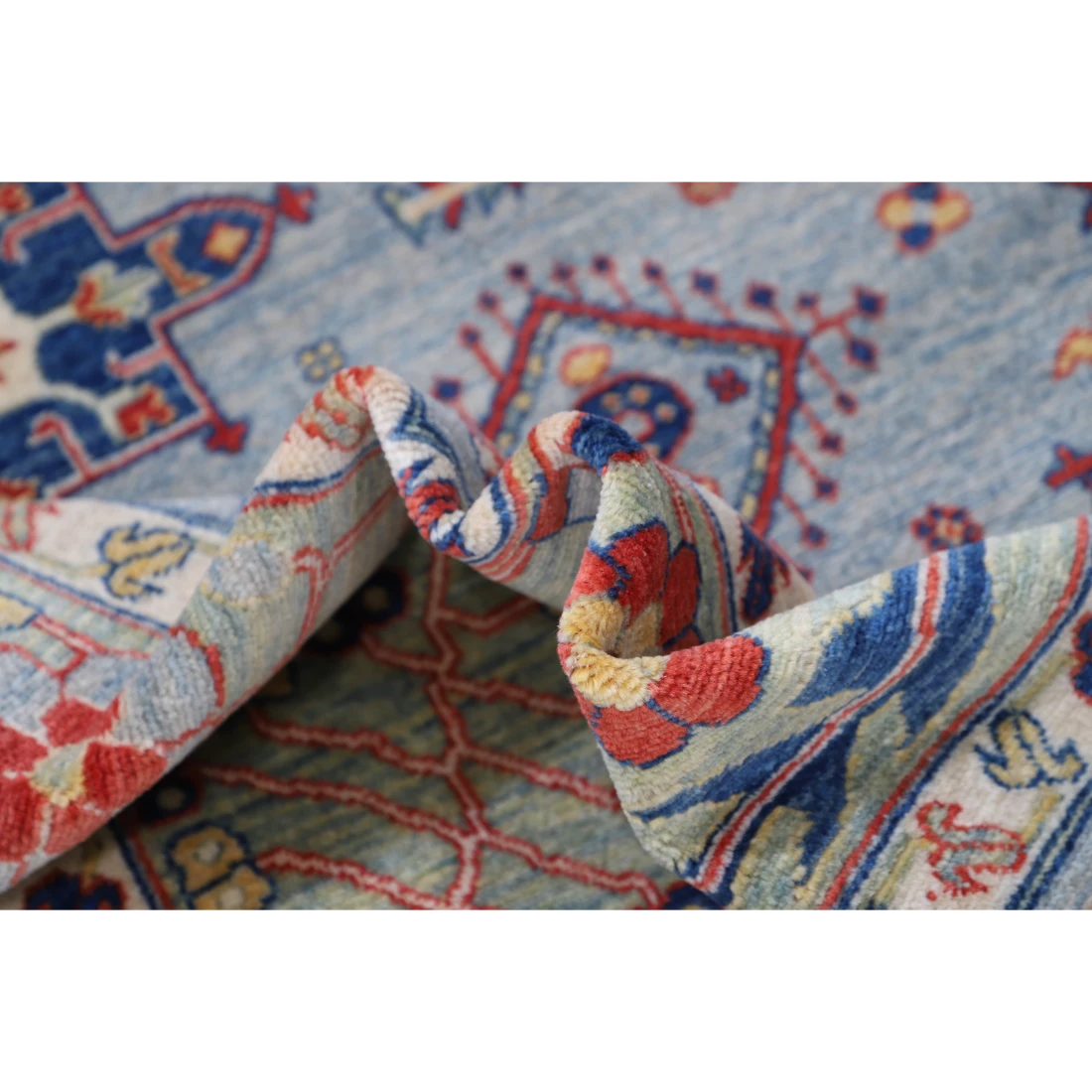Power Loomed Kazak Wool Rug 8' 0" X 9' 11"