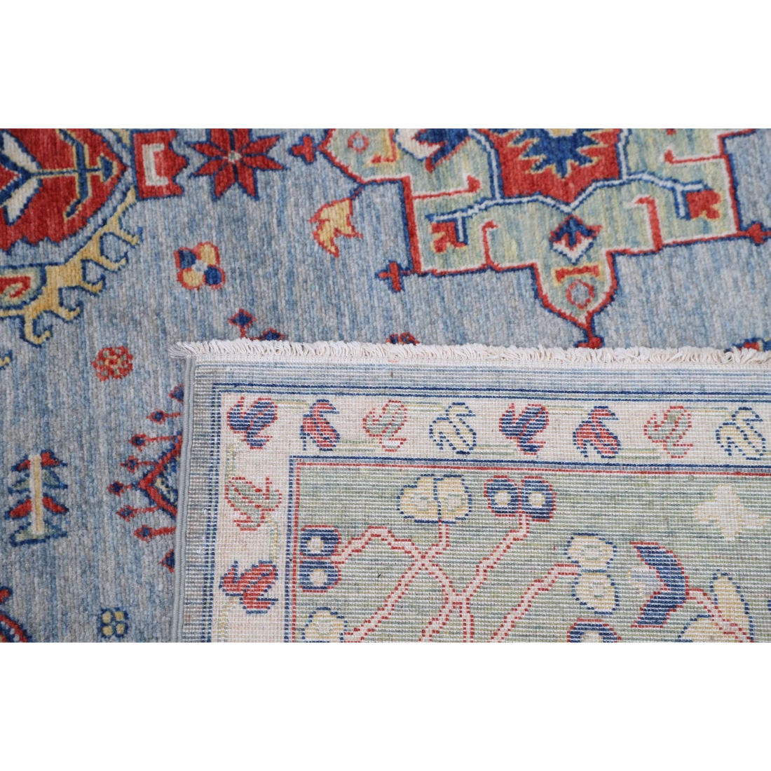 Power Loomed Kazak Wool Rug 8' 0" X 9' 11"