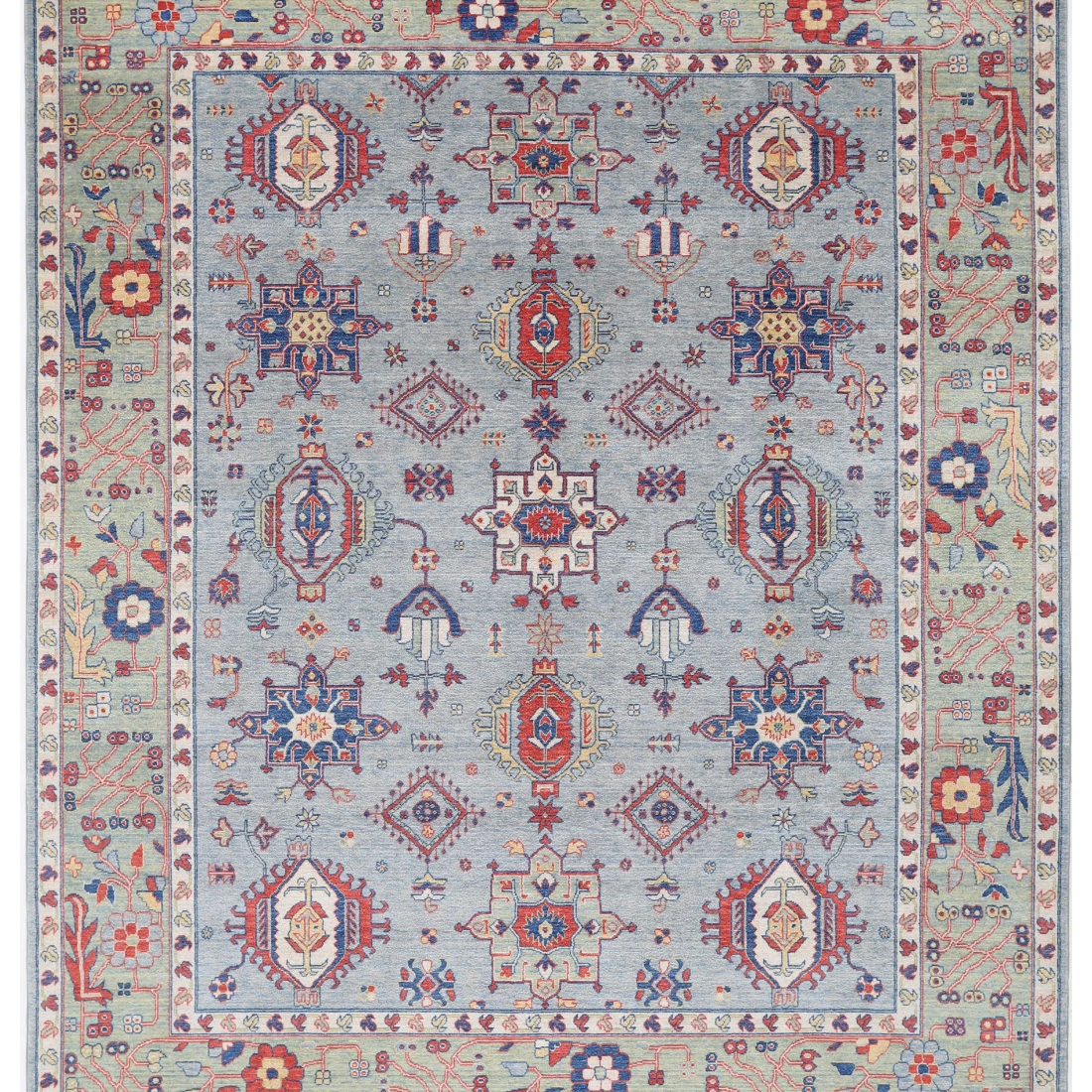 Power Loomed Kazak Wool Rug 8' 0" X 9' 11"