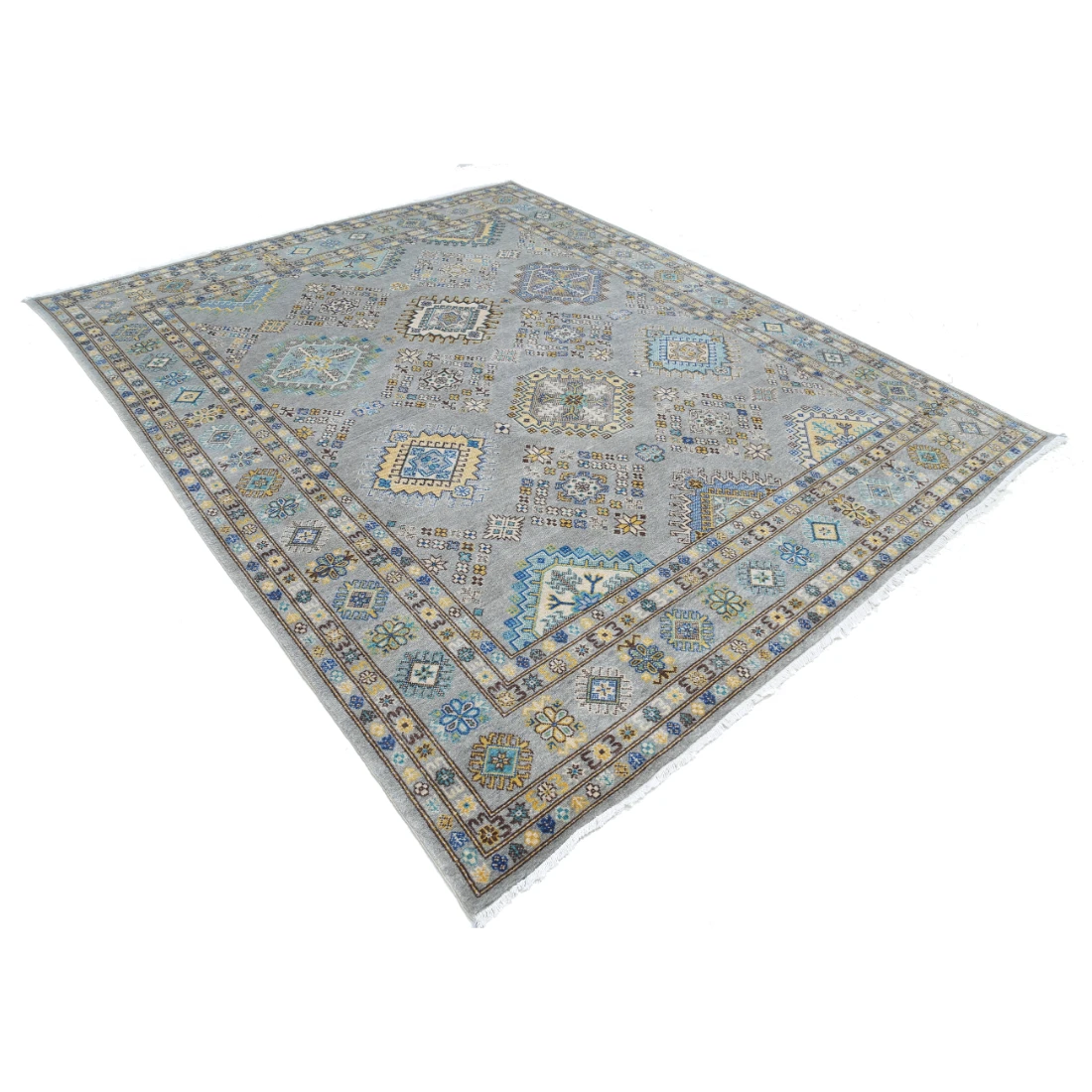 Power Loomed Kazak Wool Rug 7' 9" X 9' 5"