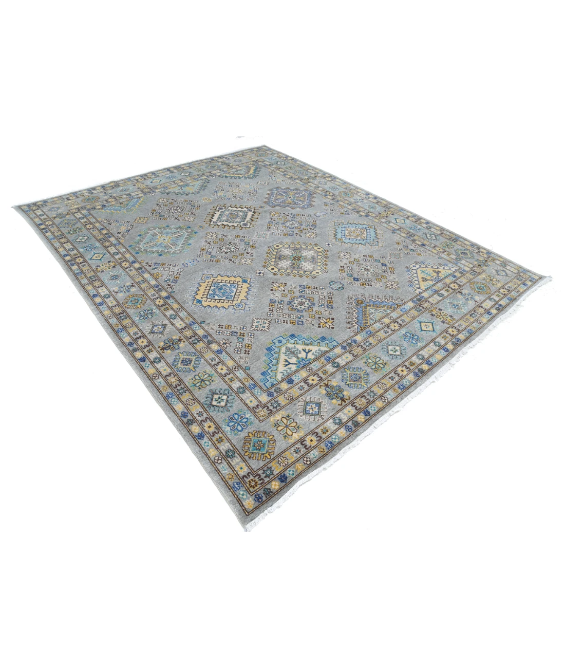 Power Loomed Kazak Wool Rug 7' 9" X 9' 5"