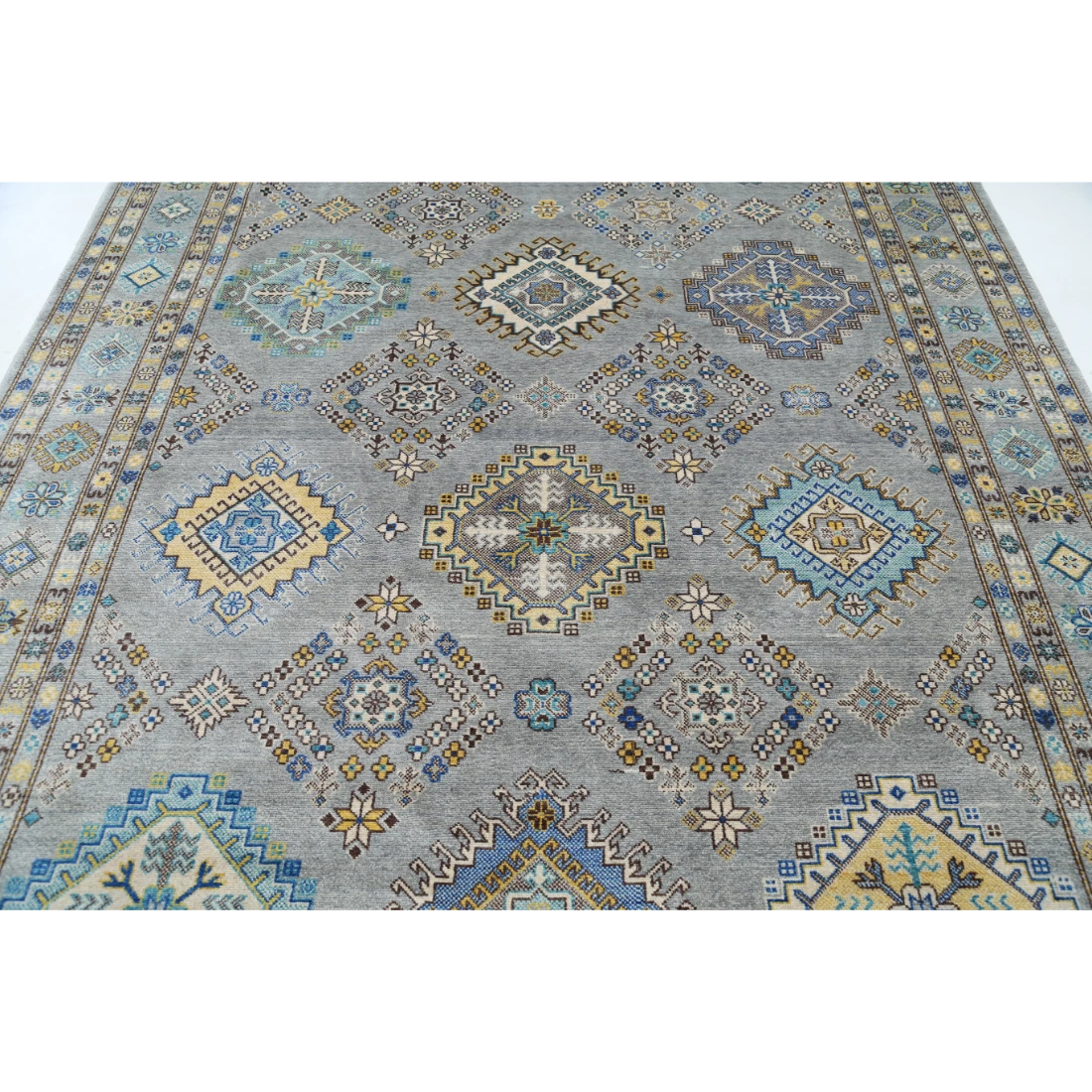 Power Loomed Kazak Wool Rug 7' 9" X 9' 5"
